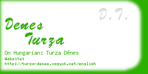 denes turza business card